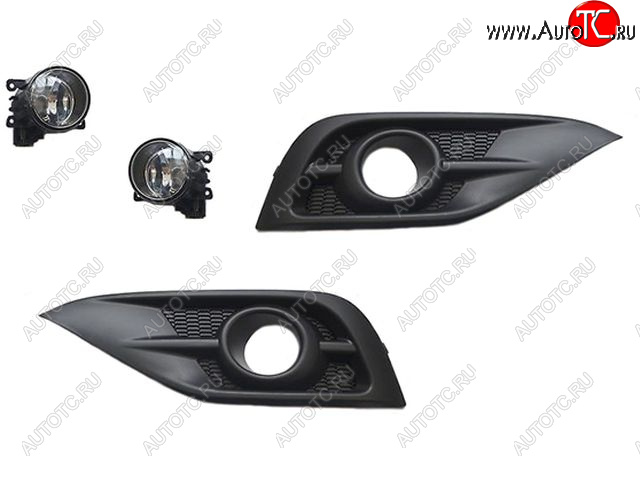5 249 р. CR-V ФАРА ПРОТИВОТУМ Л+П (КОМПЛЕКТ) С РЕШЕТК BODYPARTS hdcrv12-072-n  с доставкой в г. Вологда