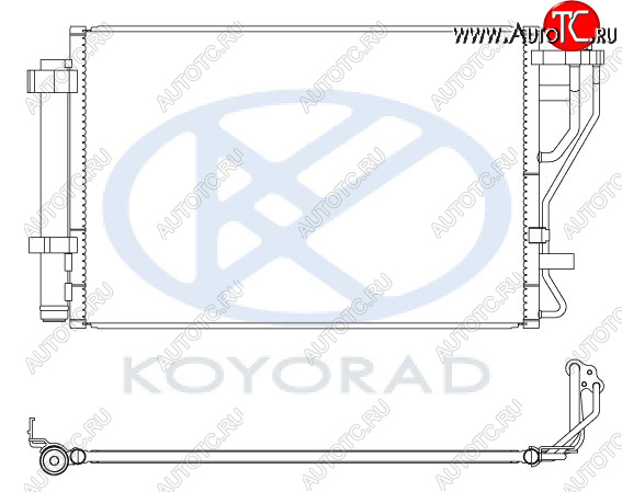 10 549 р. CERATO КОНДЕНСАТОР КОНДИЦ (KOYO) KOYORAD kacet09-932  с доставкой в г. Вологда