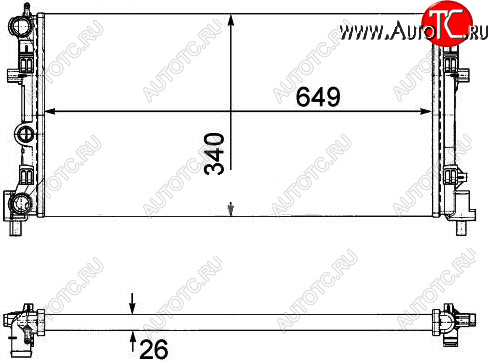 2 499 р. POLO (FABIA 10-ROOMSTER 10- A1 10-) РАДИАТОР ОХЛАЖДЕН (см.каталог) BODYPARTS vwplo10-910  с доставкой в г. Вологда