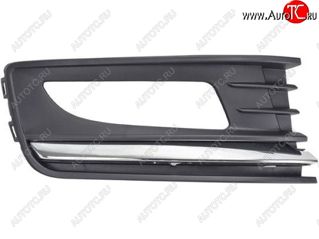 549 р. Правая вставка переднего бампера (с отверстием под ПТФ, пр-во Китай) BODYPARTS Volkswagen Polo 5 седан рестайлинг (2015-2020) (молдинг хром)  с доставкой в г. Вологда