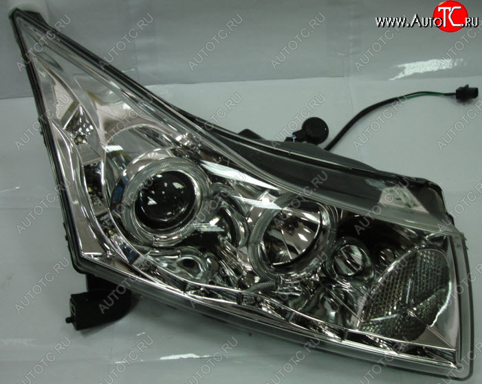 30 949 р. CRUZE ФАРА Л+П (КОМПЛЕКТ) ТЮНИНГ ЛИНЗОВАН (DEVIL EYES) С СВЕТЯЩ ОБОДК БЕЗ КОРРЕКТОР (EAGLE EYES) ВНУТРИ ХРОМ EAGLE EYES cvcrz09-001h-n  с доставкой в г. Вологда