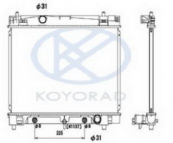 YARIS РАДИАТОР ОХЛАЖДЕН AT (KOYO) KOYORAD tyyas06-911