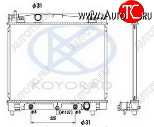 6 849 р. YARIS РАДИАТОР ОХЛАЖДЕН AT (KOYO) KOYORAD tyyas06-911  с доставкой в г. Вологда