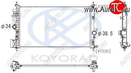 5 749 р. INSIGNIA РАДИАТОР ОХЛАЖДЕН 1.6 1.8 AT (KOYO) KOYORAD opins08-914  с доставкой в г. Вологда