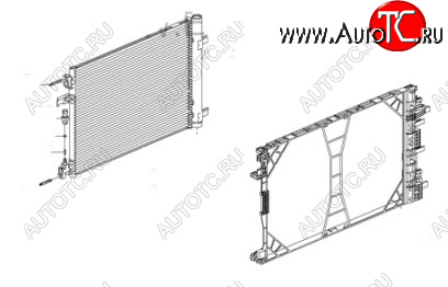 6 349 р. INSIGNIA КОНДЕНСАТОР КОНДИЦ В СБОРЕ С РАМК BODYPARTS opins08-930  с доставкой в г. Вологда