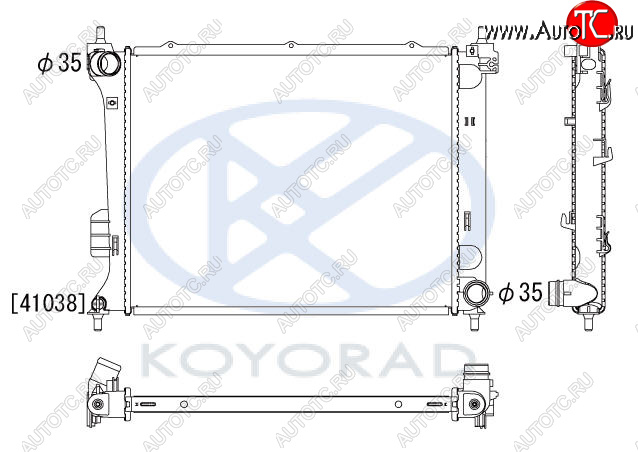 6 399 р. I20 РАДИАТОР ОХЛАЖДЕН MT (KOYO) KOYORAD hni2009-910  с доставкой в г. Вологда