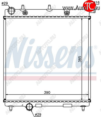 5 999 р. C3 {208 12-} РАДИАТОР ОХЛАЖДЕН (NISSENS) (см.каталог) MT NISSENS cn0c309-910  с доставкой в г. Вологда
