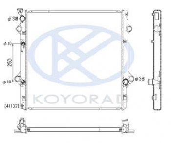 GX460 РАДИАТОР ОХЛАЖДЕН 4.6 AT (KOYO) KOYORAD lxgx609-910
