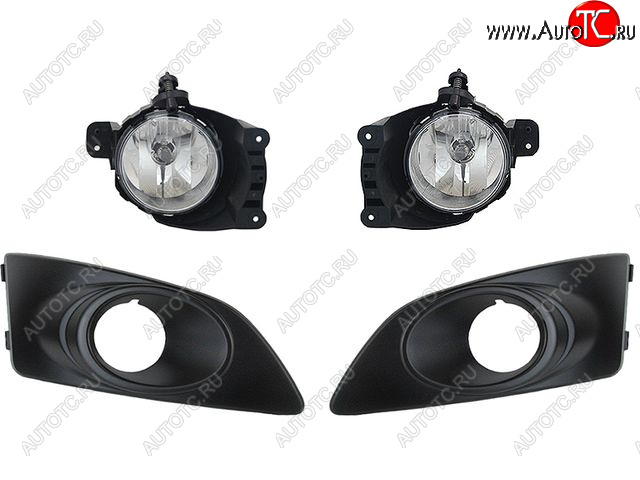 5 799 р. Комплект противотуманных фар с встваками BodyParts Chevrolet Aveo T300 седан (2011-2015)  с доставкой в г. Вологда