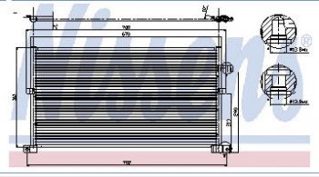 MONDEO {670x361mm} КОНДЕНСАТОР КОНДИЦ (NISSENS) (AVA) (см.каталог) NISSENS fdmon00-930