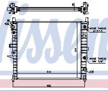 W163ML РАДИАТОР ОХЛАЖДЕН (NISSENS) (см.каталог) NISSENS md16397-910