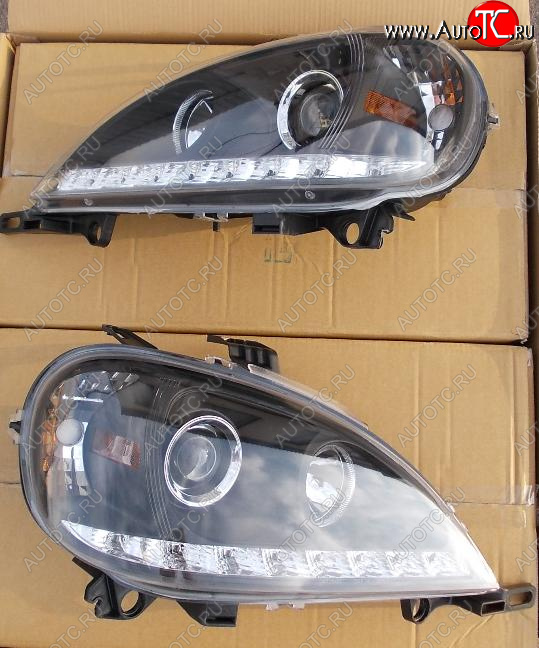 33 899 р. W163ML ФАРА Л+П (КОМПЛЕКТ) ТЮНИНГ (DEVIL EYES) ЛИНЗОВАН С ДИОД ППРОТИВОТУМ (JUNYAN) ВНУТРИ ЧЕРН JUNYAN md16398-002b-n  с доставкой в г. Вологда