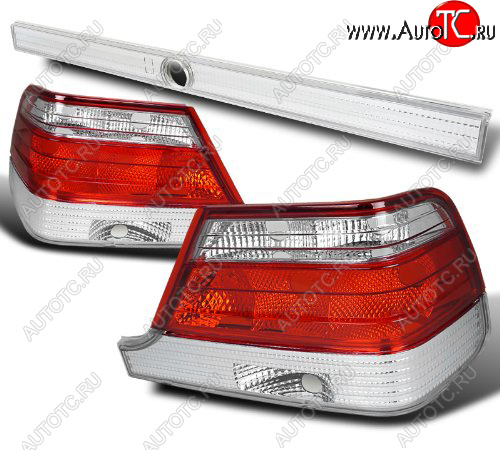 6 399 р. W140 ФОНАРЬ ЗАДН ВНЕШН Л+П (КОМПЛЕКТ) С ЦЕНТР МОЛДИНГ ТЮНИНГ ХРУСТАЛ БЕЛ-КРАСН BODYPARTS md14096-743wr-n  с доставкой в г. Вологда