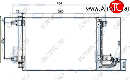 4 199 р. GOLF (+ AU A3 03- SD OCTAVIA 04-) КОНДЕНСАТОР КОНДИЦ (см.каталог) BODYPARTS vwglf04-931  с доставкой в г. Вологда