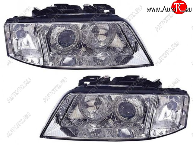 24 949 р. AUDI A6 ФАРА Л+П (КОМПЛЕКТ) ТЮНИНГ (КСЕНОН) ЛИНЗОВАН С 2 СВЕТЯЩ ОБОДК ВНУТРИ (DEPO) ХРОМ DEPO ai0a697-003h-n  с доставкой в г. Вологда