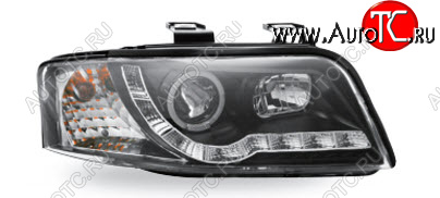 29 949 р. AUDI A6 ФАРА Л+П (КОМПЛЕКТ) ТЮНИНГ ЛИНЗОВАН (DEVIL EYES) С СВЕТЯЩ ОБОДК (JUNYAN) ВНУТРИ ЧЕРН JUNYAN ai0a601-005b-n  с доставкой в г. Вологда