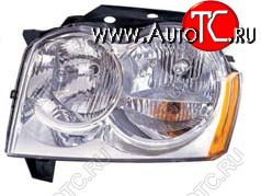 11 349 р. Фара в сборе левая DEPO  Jeep Grand Cherokee  WK (2004-2010)  с доставкой в г. Вологда