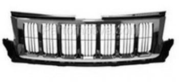 GR CHEROKEE РЕШЕТКА РАДИАТОРА С ХРОМ МОЛДИНГ (Китай) ТЕМНО-СЕР BODYPARTS jpgch10-101tg