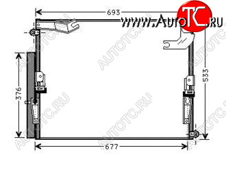 9 949 р. LANDCRUISER (LX470) КОНДЕНСАТОР КОНДИЦ С 2 КОНДИЦ BODYPARTS tylan98-931  с доставкой в г. Вологда