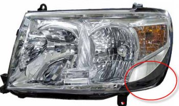 LANDCRUISER {Угол чёрн.(СМ ФОТО)} ФАРА Л+П (КОМПЛЕКТ) ТЮНИНГ ПКОРРЕКТОР ВНУТРИ (DEPO) ХРОМ DEPO tylan06-002h-n