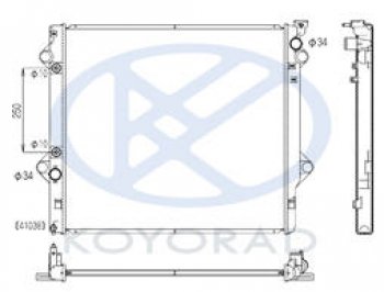 PRADO РАДИАТОР ОХЛАЖДЕН AT 4 (KOYO) KOYORAD typrd03-910