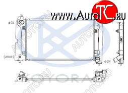 8 299 р. COROLLA {AVENSIS 03- 1.8 MT} РАДИАТОР ОХЛАЖДЕН MT 1.4 1.6 (KOYO) KOYORAD tycrl02-915  с доставкой в г. Вологда