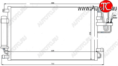 3 989 р. TUCSON КОНДЕНСАТОР КОНДИЦ BODYPARTS hntun04-931  с доставкой в г. Вологда