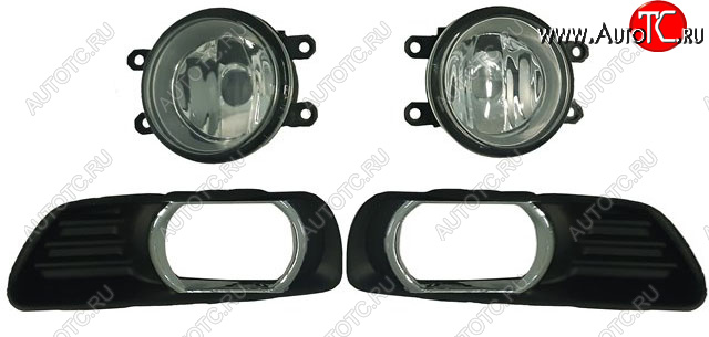 3 899 р. Комплект противотуманных фар (с решеткой бампера, пр-во Китай) BODYPARTS Toyota Camry XV40 дорестайлинг (2006-2008)  с доставкой в г. Вологда