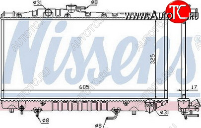 2 699 р. CARINA II РАДИАТОР ОХЛАЖДЕН AT 2 BODYPARTS tyca288-914  с доставкой в г. Вологда