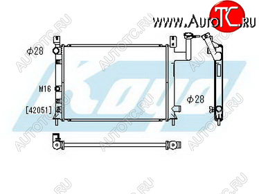 8 199 р. N13 {B12} РАДИАТОР ОХЛАЖДЕН MT 1.3 1.6 (KOYO) KOYORAD nnn1386-911  с доставкой в г. Вологда