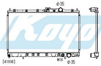 GALANT РАДИАТОР ОХЛАЖДЕН MT 1.8 2 2.5 (1 ряд) (KOYO) KOYORAD mbgal93-914