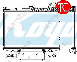 5 249 р. TERRANO РАДИАТОР ОХЛАЖДЕН AT 2.4 3 (KOYO) (2 ряд) KOYORAD nnter87-911  с доставкой в г. Вологда