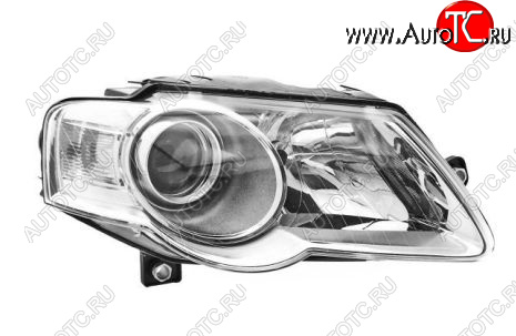 11 249 р. Правая фара (c электрокорректором) DEPO Volkswagen Passat B6 седан (2005-2011) (линзован)  с доставкой в г. Вологда