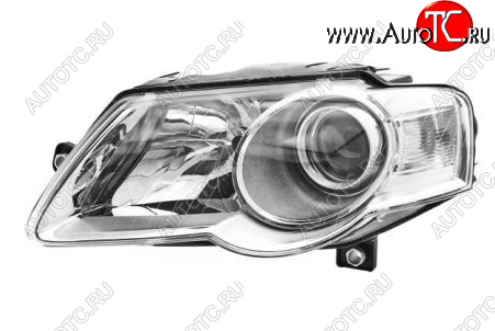 11 249 р. Левая фара (c электрокорректором, линзован) DEPO  Volkswagen Passat  B6 (2005-2011) седан  с доставкой в г. Вологда