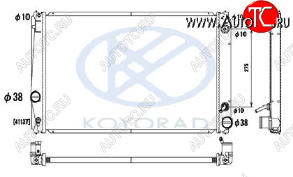 8 749 р. RAV4 РАДИАТОР ОХЛАЖДЕН 2.4 , 3.5 AT (KOYO) KOYORAD tyrv406-912  с доставкой в г. Вологда