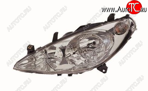 9 899 р. Левая фара (с электрокорректором) DEPO  Peugeot 307 ( хэтчбэк 5 дв.,  хэтчбэк 3 дв.) (2005-2008) рестайлинг  с доставкой в г. Вологда