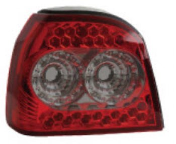 GOLF ФОНАРЬ ЗАДН ВНЕШН Л+П (КОМПЛЕКТ) ТЮНИНГ ПРОЗРАЧ С ДИОД (EAGLE EYES) ХРОМ EAGLE EYES vwglf92-748h-n
