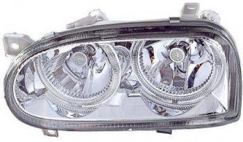GOLF ФАРА Л+П (КОМПЛЕКТ) ТЮНИНГ (DEPO) ПРОЗРАЧ ВНУТРИ ХРОМ DEPO vwglf92-003h-n