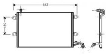 GOLF (+VENTO) КОНДЕНСАТОР КОНДИЦ (R12) BODYPARTS vwglf92-930