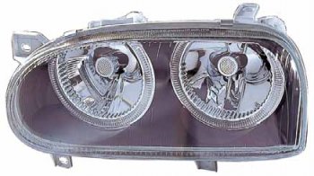 GOLF ФАРА Л+П (КОМПЛЕКТ) ТЮНИНГ С СВЕТЯЩ ОБОДК ВНУТРИ (DEPO) ЧЕРН DEPO vwglf92-008b-n