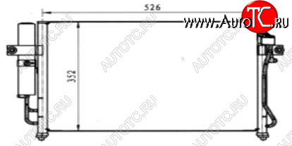 3 289 р. GETZ (535 x 345 mm) КОНДЕНСАТОР КОНДИЦ AT (см.каталог) BODYPARTS hngez02-931  с доставкой в г. Вологда