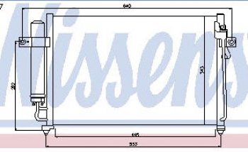 GETZ {535 x 325 mm} КОНДЕНСАТОР КОНДИЦ MT (NISSENS) (AVA) (см.каталог) NISSENS hngez02-930