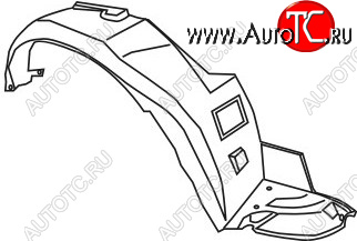 629 р. Правый подкрылок передний TYG Honda Accord 6 CF седан дорестайлинг (1997-2000)  с доставкой в г. Вологда