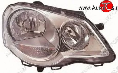 7 349 р. Правая фара (c электрокорректором) DEPO  Volkswagen Polo  9N1 (2005-2009) рестайлинг седан  с доставкой в г. Вологда