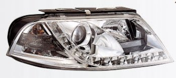 PASSAT ФАРА Л+П (КОМПЛЕКТ) ТЮНИНГ ЛИНЗОВАН (DEVIL EYES) (SONAR) ВНУТРИ ХРОМ SONAR vwpas01-001h-n