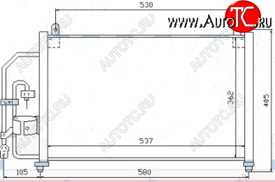 3 499 р. LANOS КОНДЕНСАТОР КОНДИЦ BODYPARTS dwlan97-930  с доставкой в г. Вологда