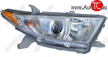 13 249 р. Правая фара (корректор) BodyParts  Toyota Highlander XU40 рестайлинг (2010-2013)  с доставкой в г. Вологда