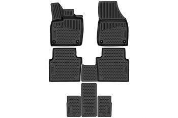 Коврики 3D в салон (6 мест) Element Volkswagen ID6 Crozz (2021-2025) (черные)