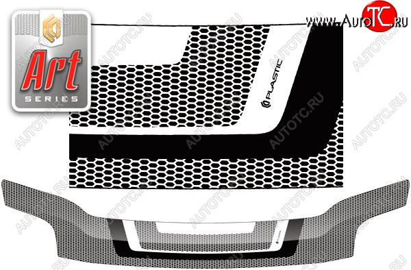 2 399 р. Дефлектор капота CA-Plastic  Toyota Corolla Rumion  E150 (2007-2015) (Серия Art серебро)  с доставкой в г. Вологда