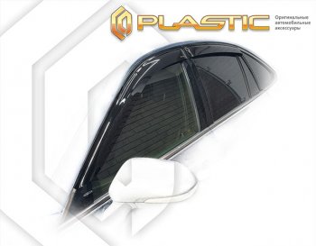 1 999 р. Дефлектора окон CA-Plastic Toyota Crown S220 (2017-2022) (серия Сlassic полупрозрачный, без хром. молдинга)  с доставкой в г. Вологда. Увеличить фотографию 2